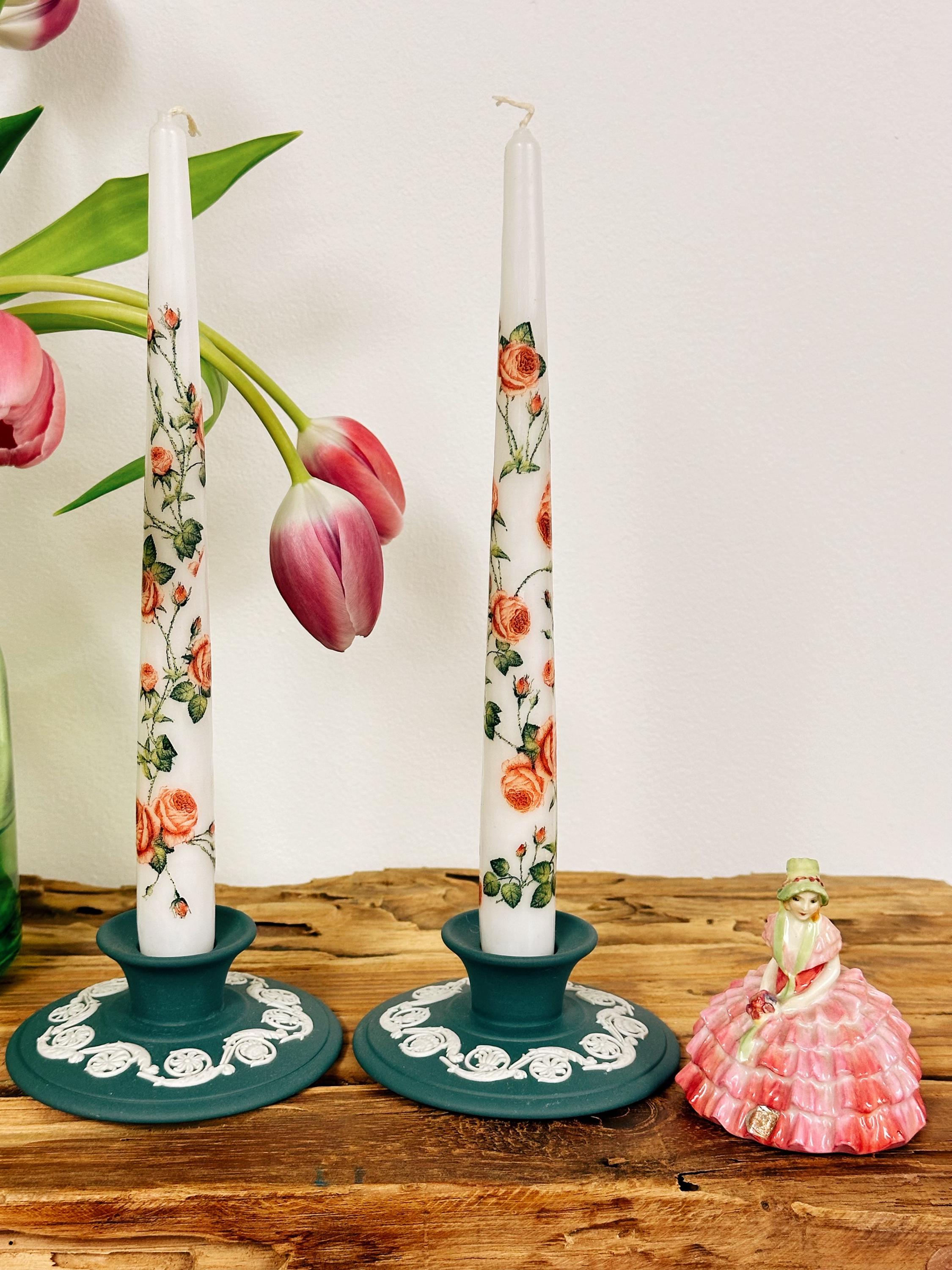 WEDGEWOOD ジャスパーウエア　アクセサリーケース　キャンドルホルダー ウェッジウッド ティール ジャスパーウェア キャンドルホルダー ペア