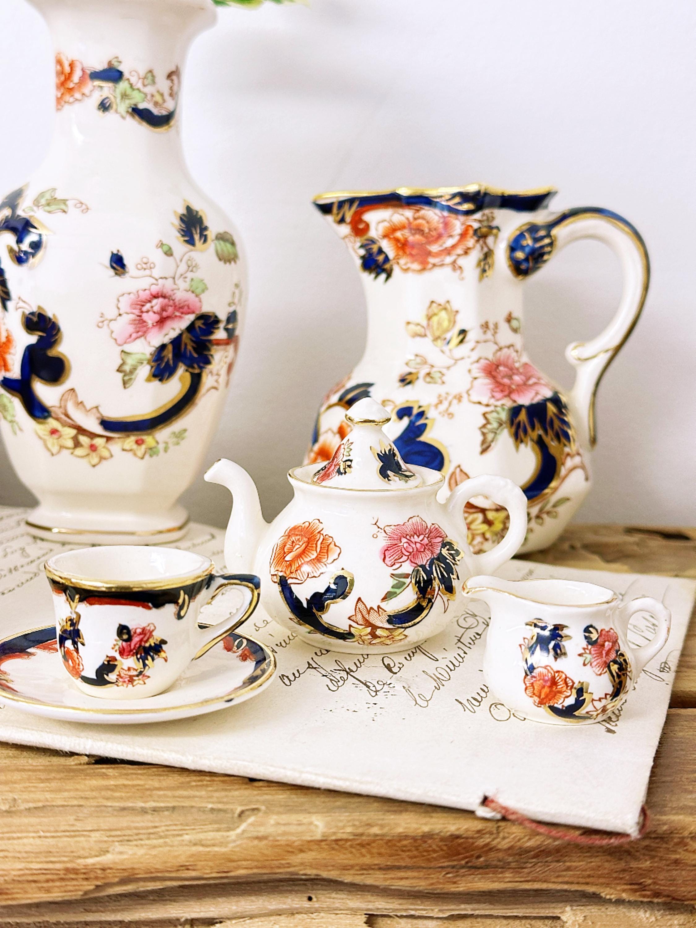 Vintage Masons Ironstone Mandalay Collection: Teapot, Water Jug