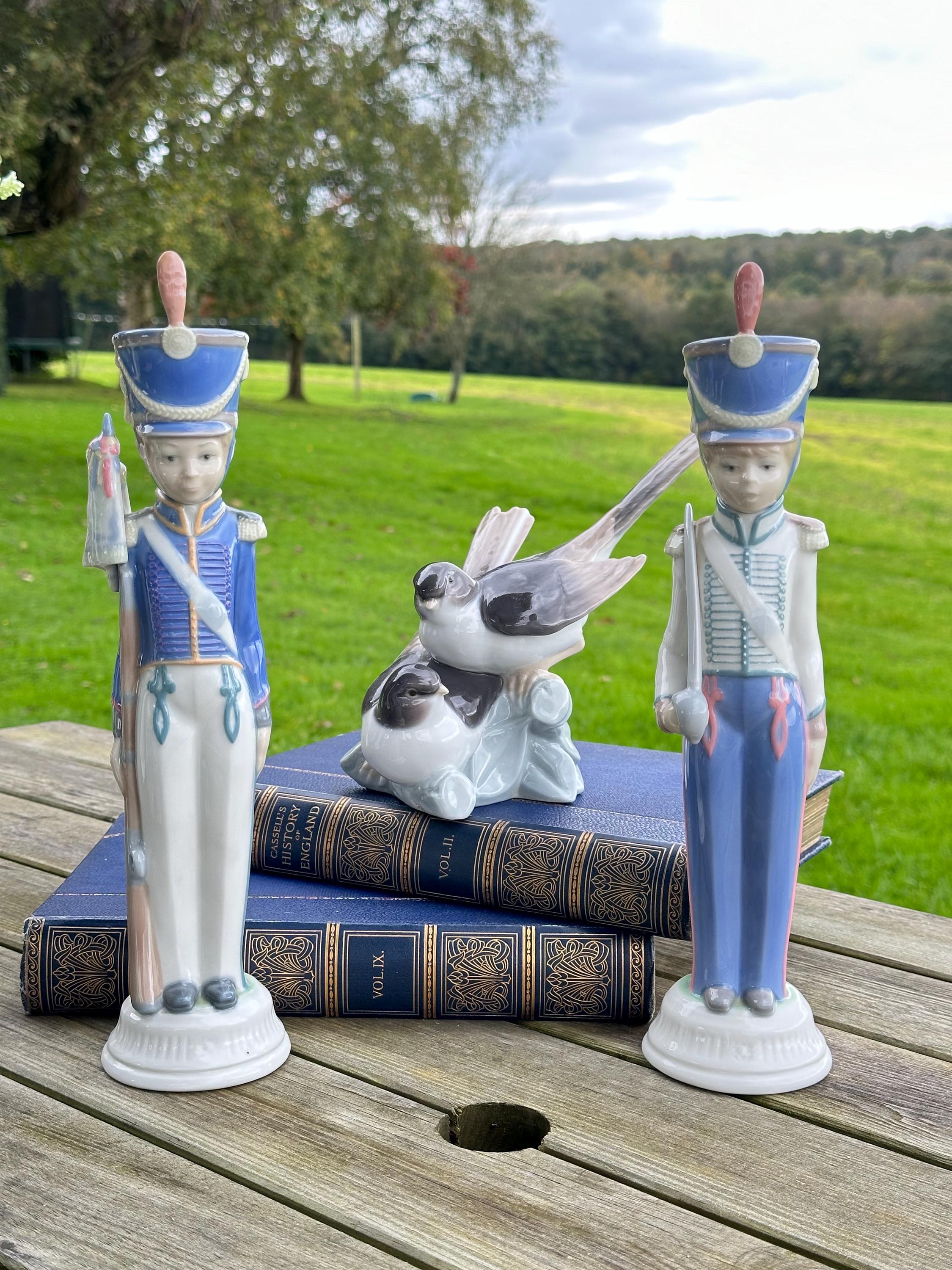 Lladró Figurines #4667, #1164, #1165, #5075 Cadet Soldier, Loving