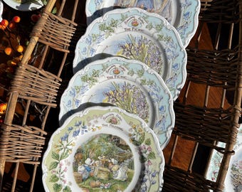 ロイヤルドルトン　ブランブリーヘッジ　THE MEETING プレート Brambly Hedge The Meeting プレート、Doulton Brambly Hedge 8 インチ