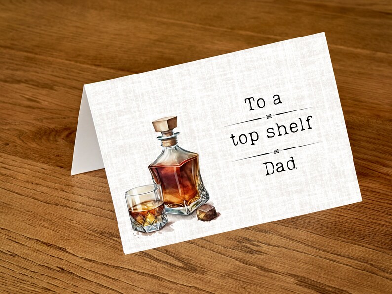 Whiskey Father's Day Card Printable Card for Dad Instant - Etsy
