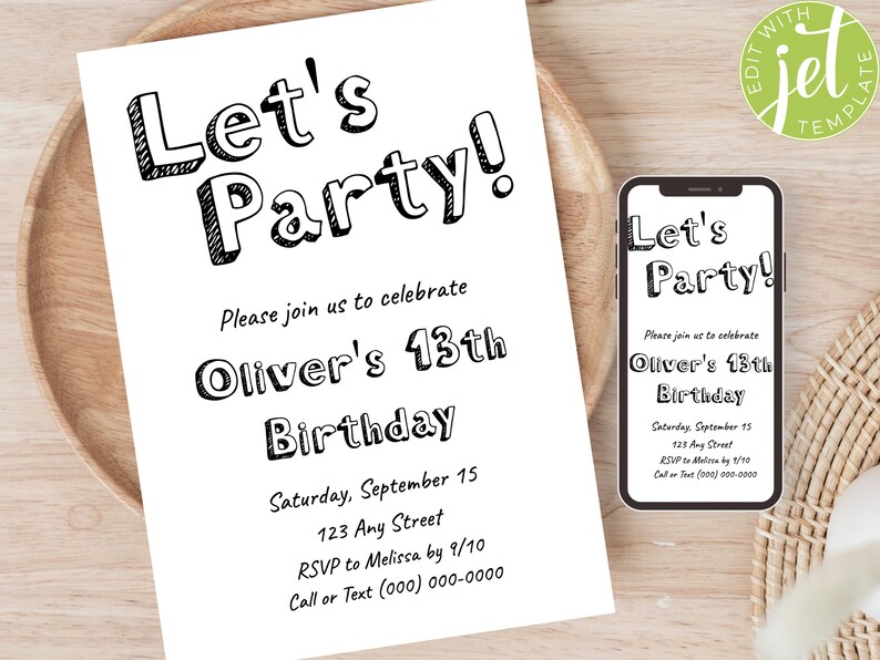 Editable Black amp White Birthday - Il 794xN.5421997760 Tc83 