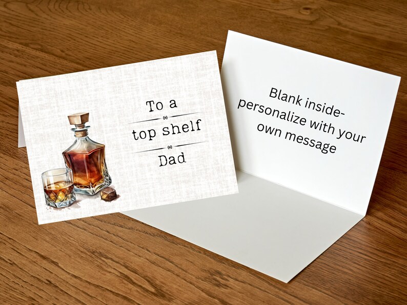 Whiskey Father's Day Card Printable Card for Dad Instant - Etsy