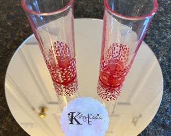 Hand-Painted Shot Glasses Confetti Shot Glass Handmade – Set of 2, 2 oz | Custom Party, Wedding & Birthday Favors | Tequila • Whiskey Gifts