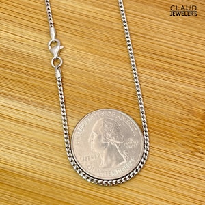 925 Sterling Silver Franco Link Chain Necklace Men And Women 1.5mm