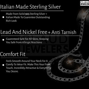 Italian Solid Sterling Silver Box Link Chain Necklace 925 Silver Chain UNISEX image 4