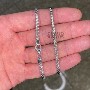 925 Sterling Silver Franco Link Chain Necklace Men And Women 3.5mm Italian Made Necklace