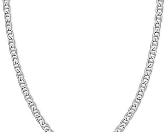 Solid 925 Sterling Silver Thick Mariner Anchor Link Chain Necklace UNISEX - Multiple Lengths