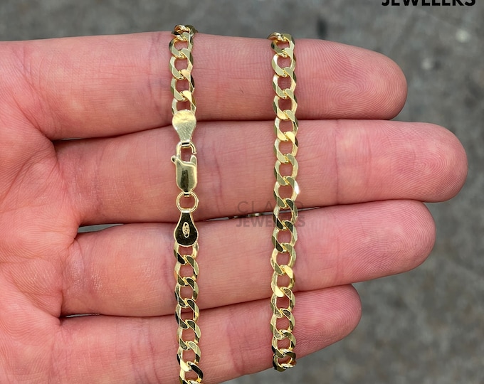 925 Sterling Silver Cuban Curb Link Chain Necklace Men And Women