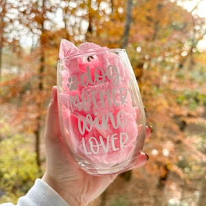 Custom Dog/Cat Mother Wine Lover 20 oz Glass
