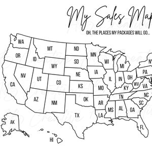 Small Business Sales U.S Map | Printable | Digital Download | Etsy ...