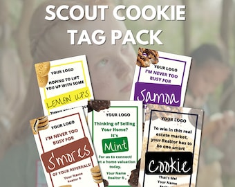 Realtor Scout Cookie Tags | Girl Scout Cookie Pop-By Tags