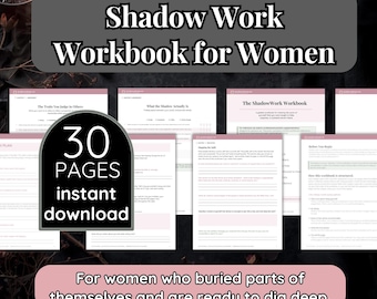Shadow Work Workbook for Women: A Printable Self Discovery Journal with Assessments, Guided Prompts, & Action Planning for Real Inner Work