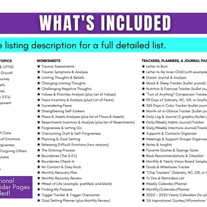 Trauma Recovery Journal: PTSD CPTSD Healing Workbook | Self-Help Therapy Worksheets for Guided Emotional Healing | Digital & Printable image 5