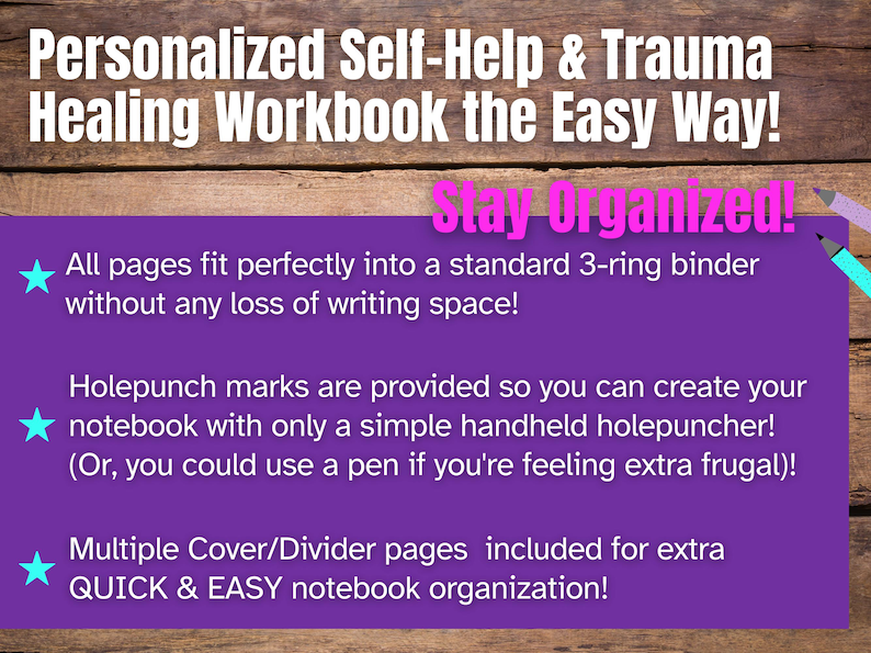 Trauma Recovery Journal: PTSD CPTSD Healing Workbook | Self-Help Therapy Worksheets for Guided Emotional Healing | Digital & Printable image 3