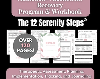 12-Step Sobriety Journal + Workbook | Your AA/NA Companion for Alcoholism & Addiction Recovery | Complete Non-Religious Sober Living Planner