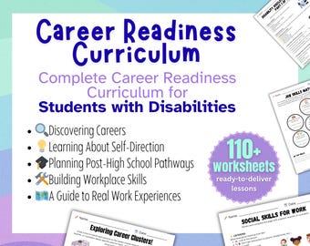 Career Readiness Curriculum Special Education | Workforce & Transition Skills Worksheets for Students with Disabilities (PDF)