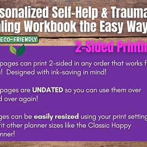 Trauma Recovery Journal: PTSD CPTSD Healing Workbook | Self-Help Therapy Worksheets for Guided Emotional Healing | Digital & Printable image 2