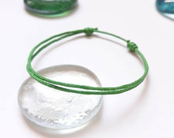 Green string bracelet, Bracelet for men, Bracelet for women, Friendly bracelet, Slim bracelet, Green bracelet