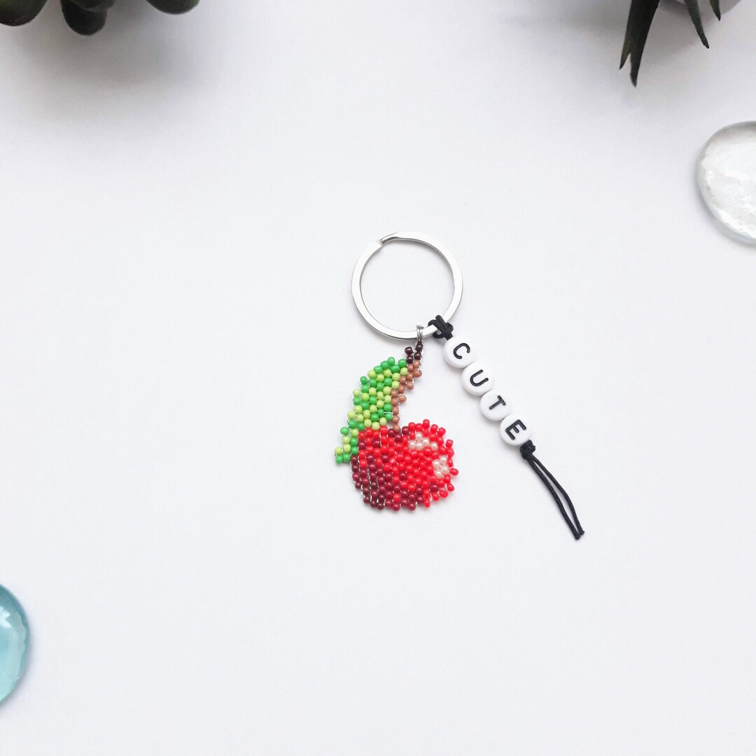 Cherry Keychain, Cherry Charm, Car Accessory for Women, CUTE Charm Gift ...