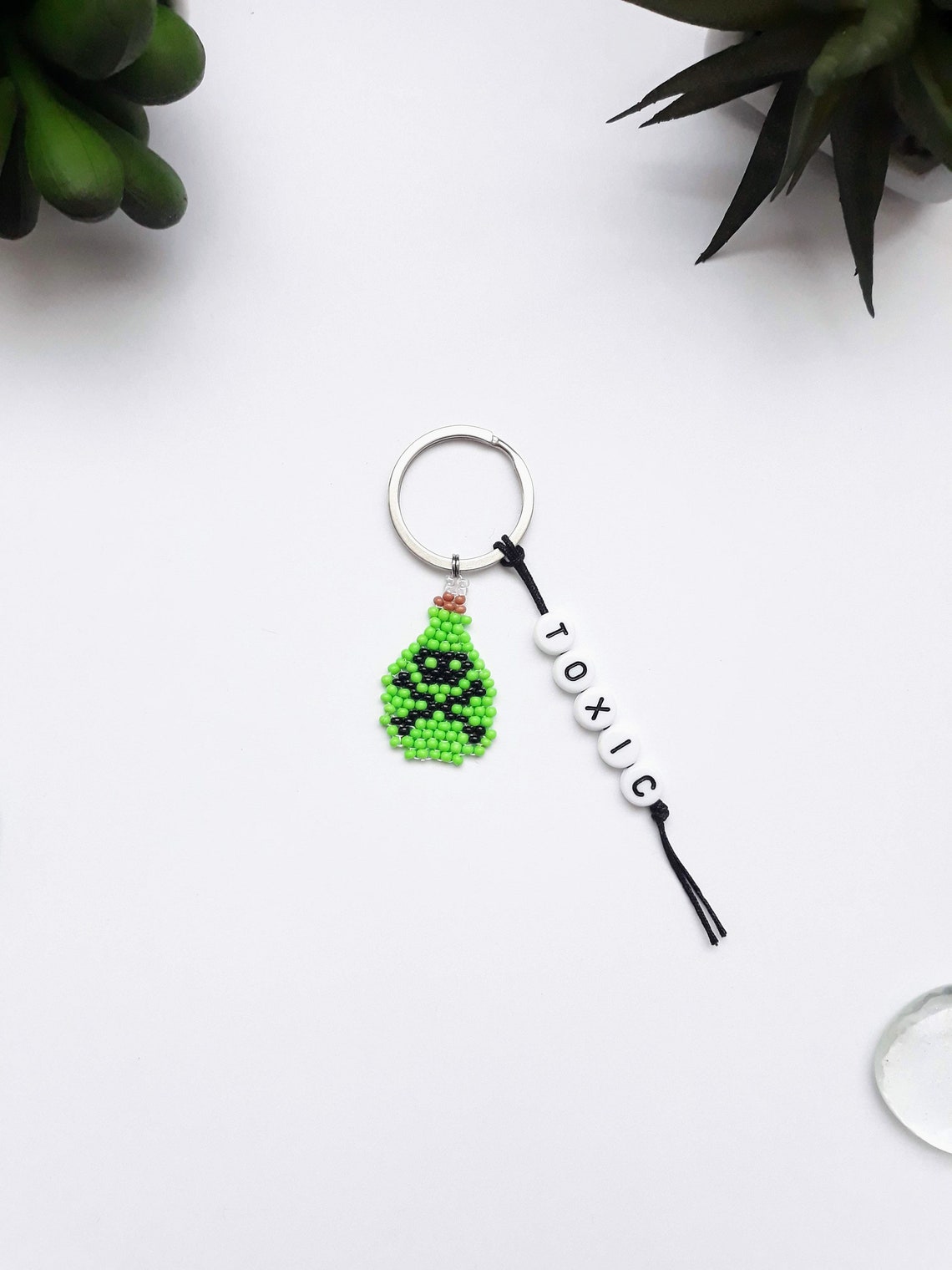 Funny Keychain, Humorous Friend Keychain, Handmade Small Gift, Toxic