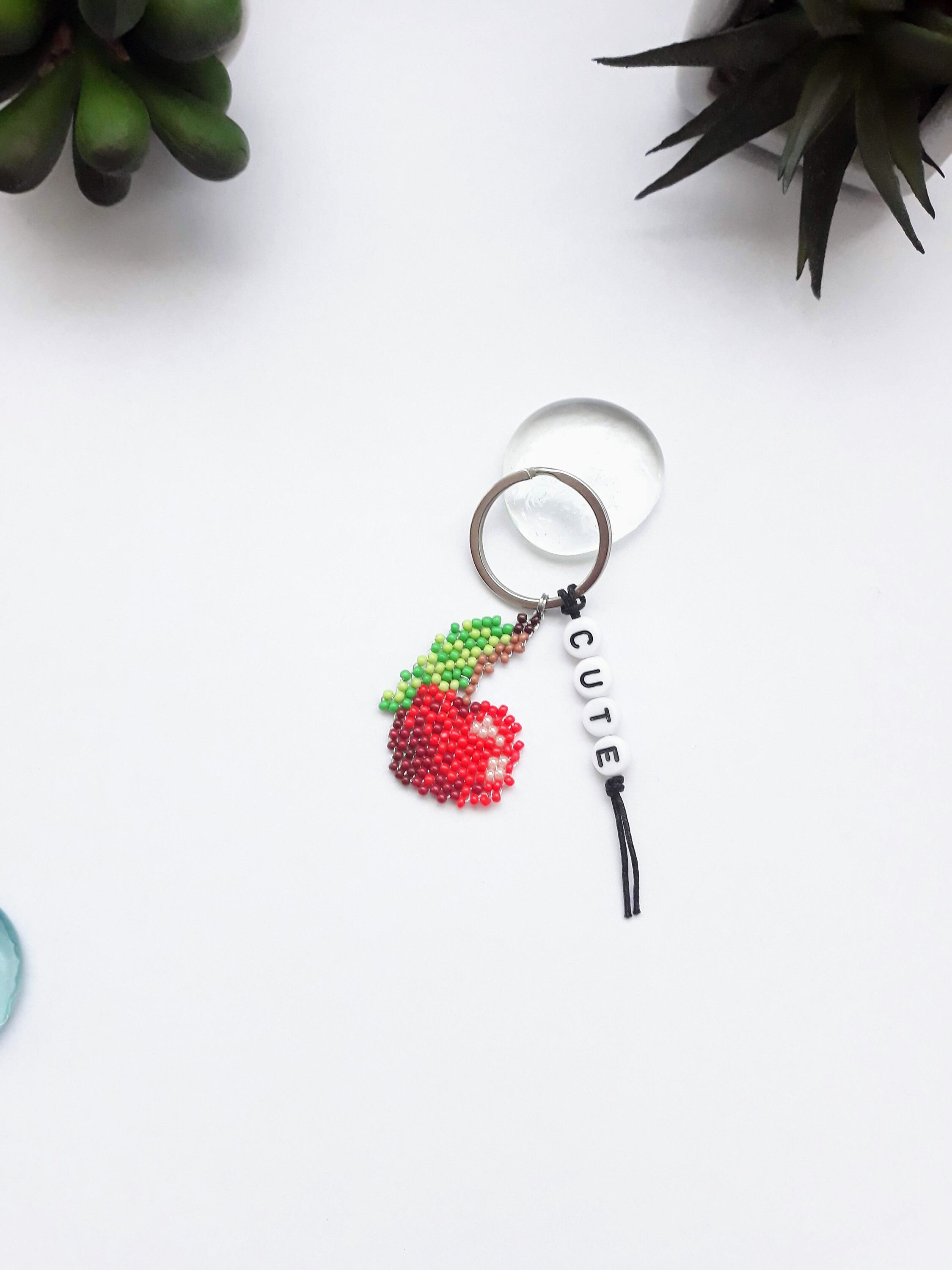 Cherry Keychain, Cherry Charm, Car Accessory for Women, CUTE Charm Gift ...