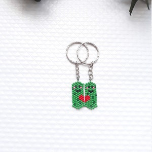 Pickle keychains, Bead keychain set,Keychain for best friend ,A little friendly gift, Pickle keychains for couples,Kawai pickles