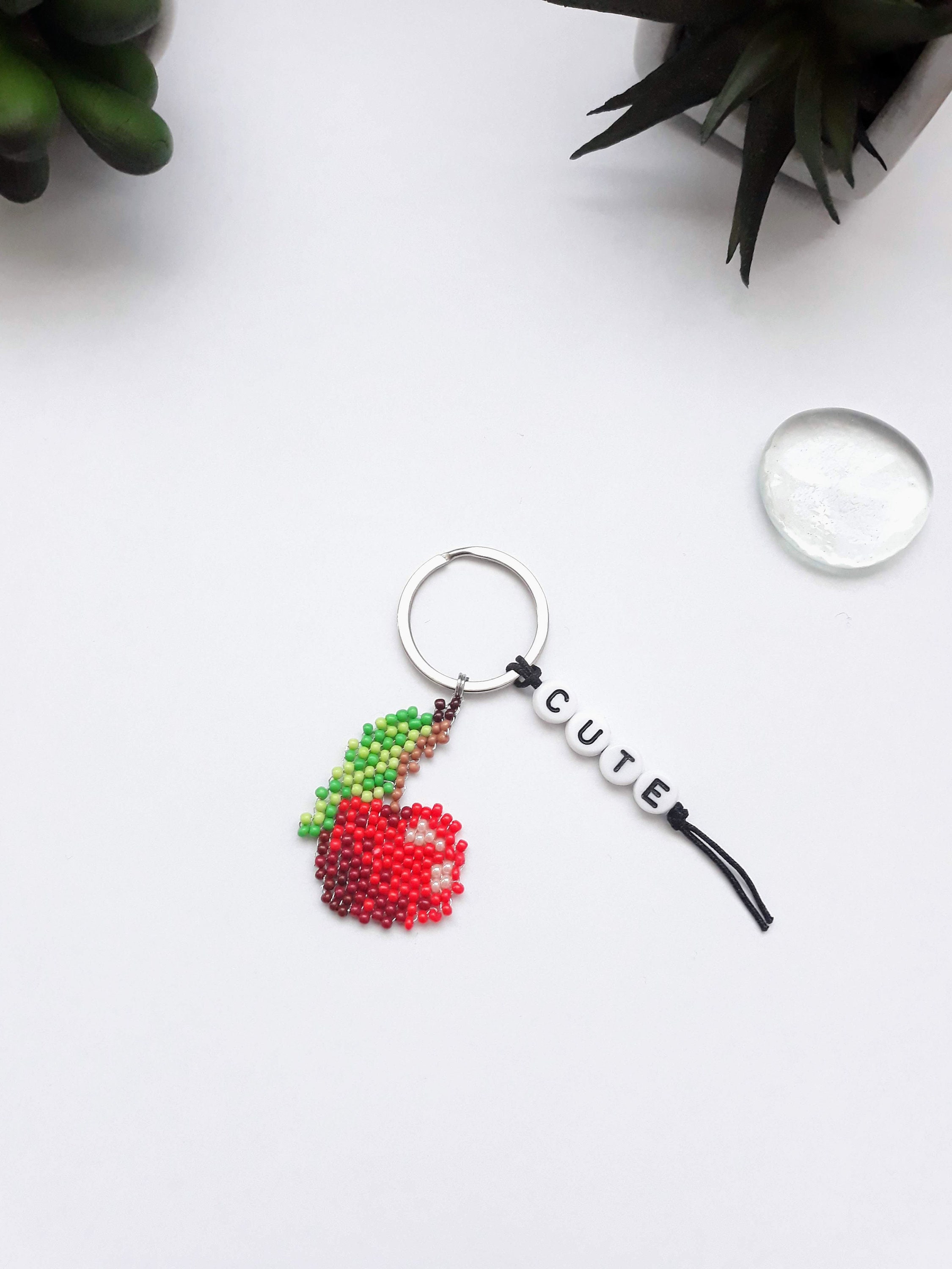Cherry Keychain, Cherry Charm, Car Accessory for Women, CUTE Charm Gift ...