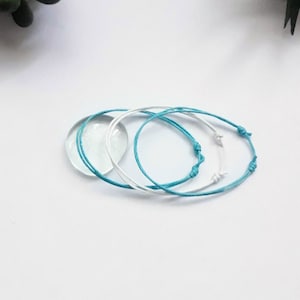 Argentina Flag Bracelets,Argentine Flag,Set of 3 Blue and White Bracelets,Friendship Bracelets