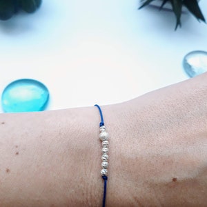Sterling Silver Layered Hollow Ball Bead Bracelet - 4mm Round Beads, 8-Inch Length, Silver Plated, Fashion Jewelry
