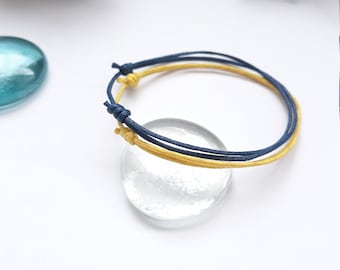 Set of 2 bracelets in blue and yellow,Bracelets with Ukrainian flag,  Friendly bracelets Ukraine,Peace for Ukraine