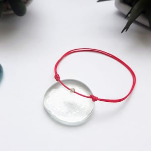 Thin 14k Gold Red String Bracelet, Red String Solid Gold Bracelet, Men / Women Protection Bracelet
