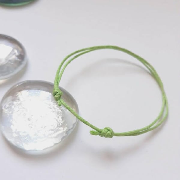 Bracelet vert réséda pour homme, bracelet en réseda glacé, bracelet mince pour porte-bonheur, bracelet amical