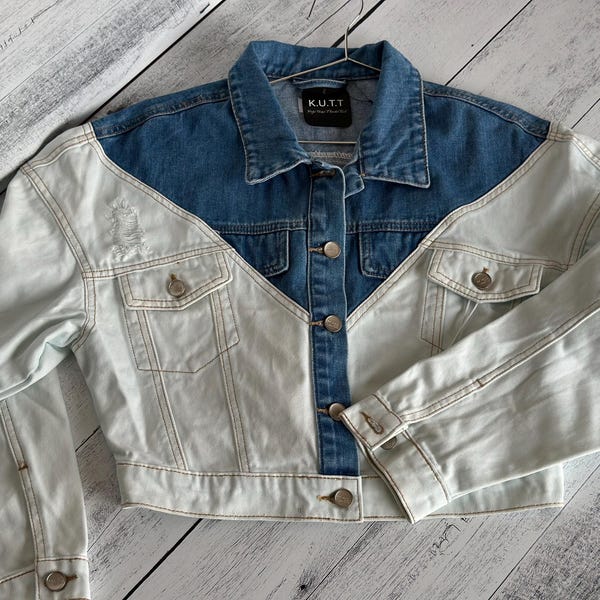 DENIM LACE JACKET / BLK