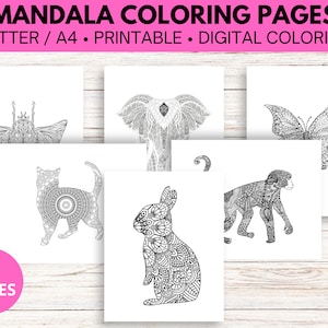 Animal Mandala coloring pages | Adult and kids | Fun | Relaxing | Meditation | Stress relief