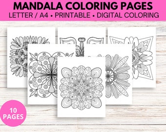 Mandala-kleurplaten | Kleurplaten voor volwassenen en kinderen | Stressverlichting | Meditatie | Leuk | Ontspannend