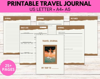 Reisdagboek met schrijfinstructies