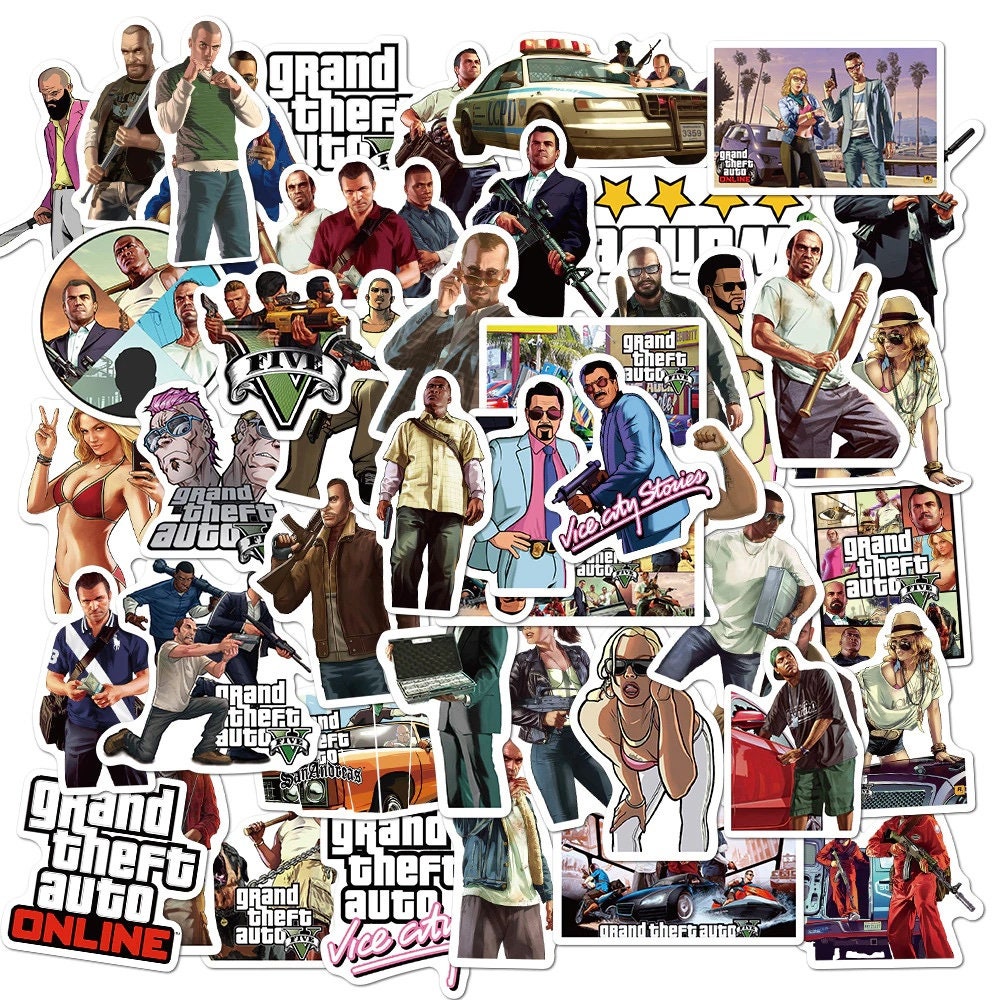 Y415 # boutique decalques acessórios exteriores gta grand theft