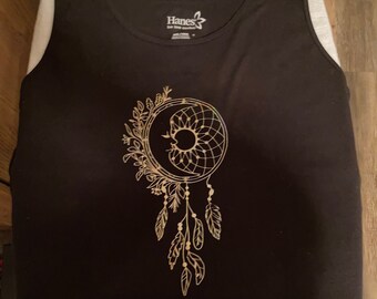 Custom shirts| Dream Catcher| Tank Tops| Gift| Women's Tank Tops| Black Tank Top|