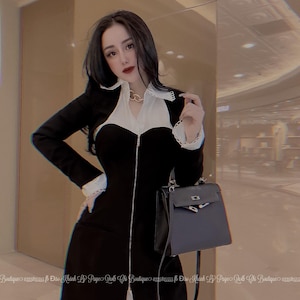 Button down and velvet mini dress and crop jacket 3 piece set size Small