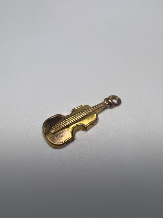 9ct Gold Violin Charm - image 1