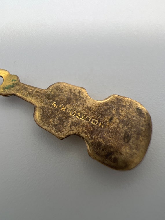 9ct Gold Violin Charm - image 2