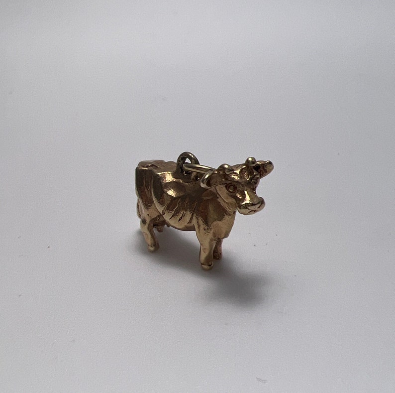 9ct shops Gold Cow Charm