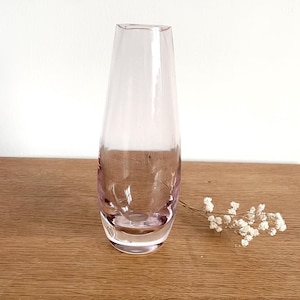 Vintage Rosa Glas Zylinder Vase, Blumenschmuck, Glaswaren
