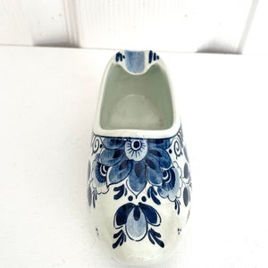 Vintage Dutch Hand Painted Delft Blue Shoe Ashtray, Holland