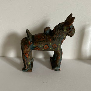 Vintage Terrakotta Esel Figur