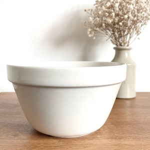Vintage Mason Cash Pudding Bowl: English White Ironstone Kitchen Decor