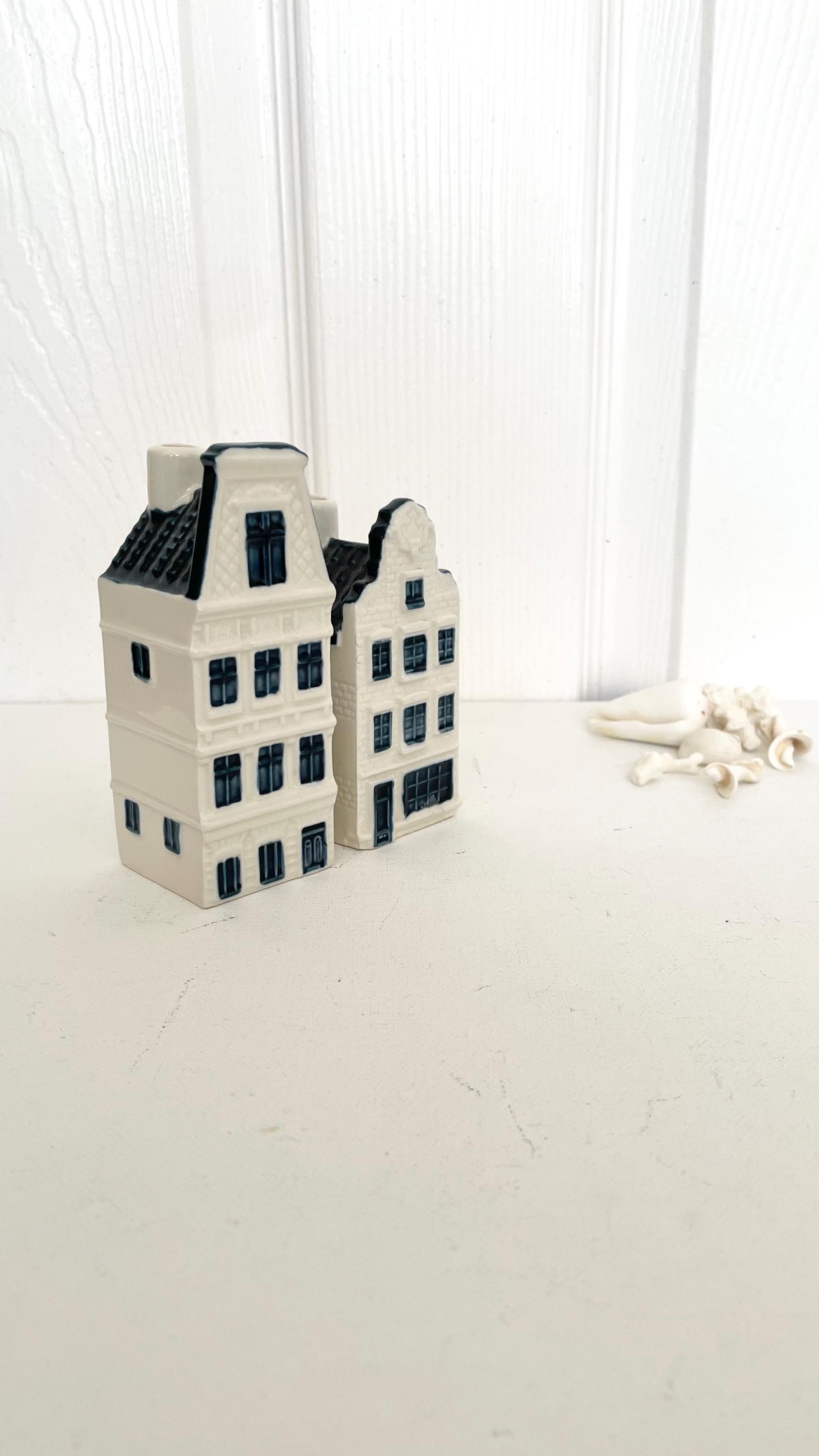 Vintage KLM Delft Blue Houses, Holland Canal Houses No: 72 & 61 - Etsy