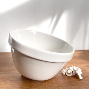 Vintage Mason Cash Pudding Bowl: English White Ironstone Kitchen Decor