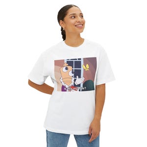 Kinger Butterfly Meme Unisex Oversized T Shirt WITH TEXT - The Amazing Digital Circus image 3